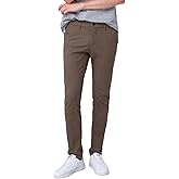 Plaid&Plain Men's Skinny Stretchy Khaki Pants Colored Pants Slim Fit Slacks Tapered Trousers