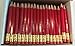 Half Pencils with Eraser - Golf, Classroom, Pew - Hexagon, Sharpened, #2 Pencil, Color - Red, Box of 72, Pocket Pencils
