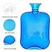 Hot Water Bottle, Ohuhu 2L Classic Premium Transparent Hot or Cold Water Bag for Pain Relief Hot Pack Therapy 2000ml 68oz, Blue, Home and Outdoor