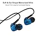 Rovking In Ear Sweatproof Noise Isolating Universal Wired Sport Headphones with Remote, Mic and Volume Control, Blue
