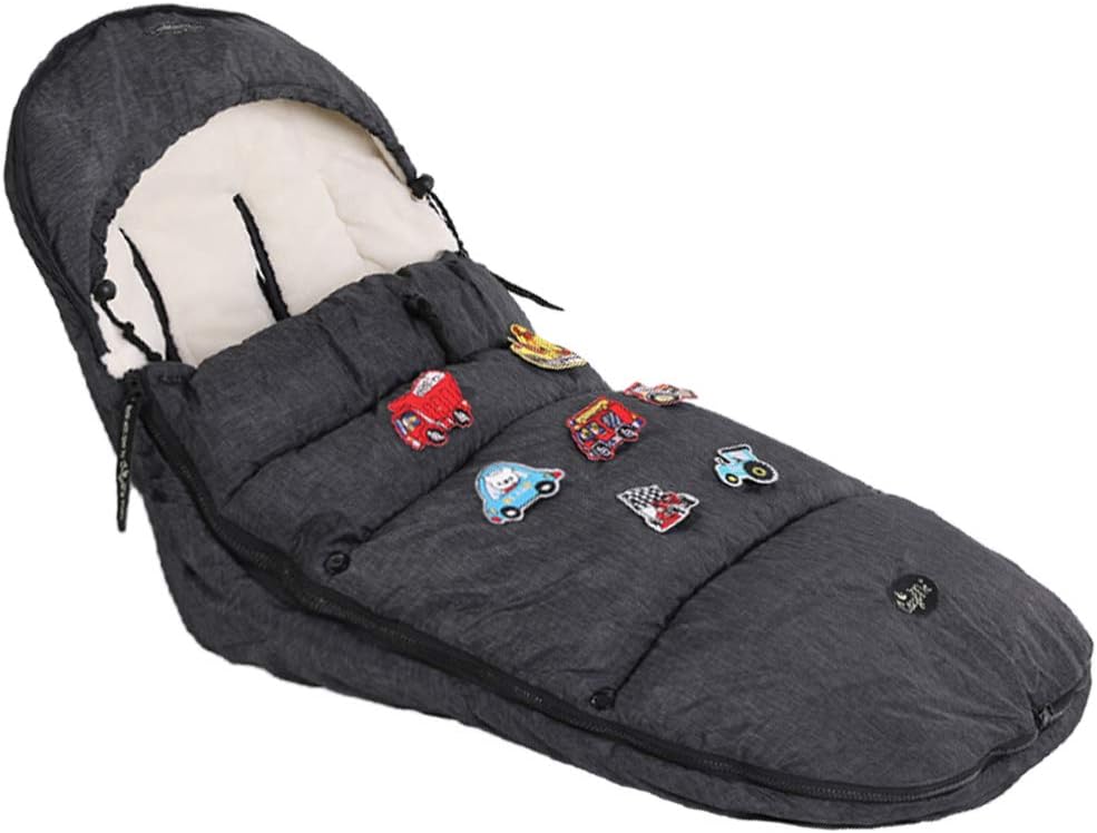 Universal Baby Stroller Footmuff Waterproof Bunting Bags,6M to 3 Years,with DIY Fun Vehical Stickers