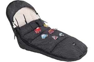 CozyMe Universal Baby Stroller Footmuff Waterproof Bunting Bags,6M to 3 Years,with DIY Fun Vehical Stickers