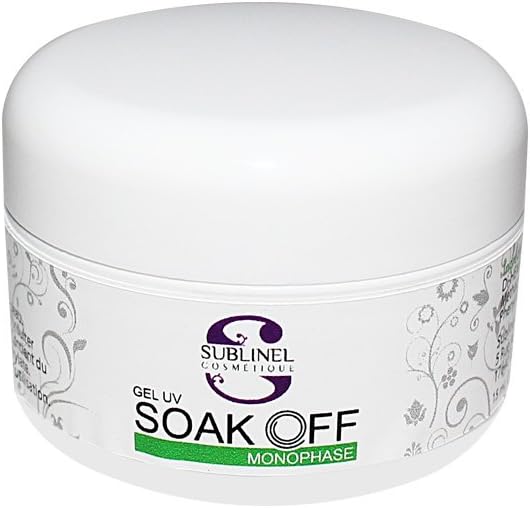 Ocibel Monophase 3-in-1 Soak Off LED/UV Gel (Base Coat, Building Gel and Finish All in 1), 15ml for False Nails, Manicures and Nail Art