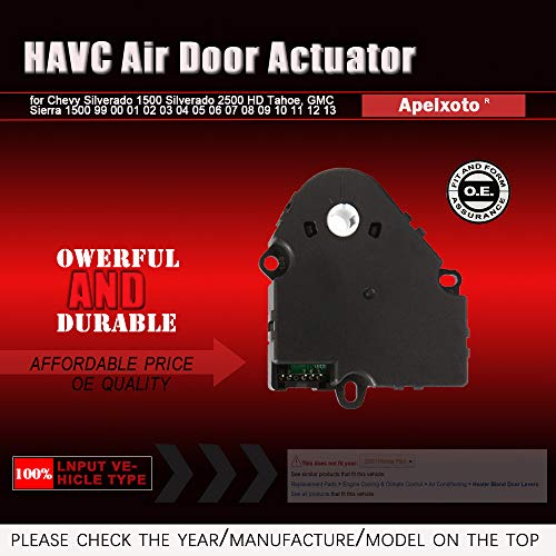 Blend Door Actuator for Chevy Silverado 1500 Silverado 2500 HD Tahoe, GMC Sierra 1500 99 00 01