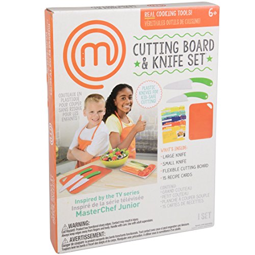 MasterChef Junior Knife and Cutting Board Set Includes Real Cutting