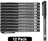 1InTheOffice Counterfeit Bill Detector Pens,Fake Money Marker Detector, (12 Pack)
