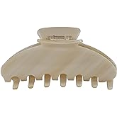 Premium Durable Acetate Hair Claws - Large 4 Inch No-Slip Claws for Thick Hair | 1 Piece (Creme)