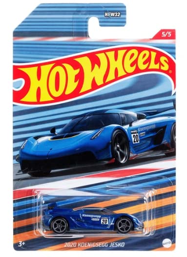 H Wheels 2020 2022 Hot Wheels Themed Entertainment 2020 Koenigsegg Jesko Blue 5/5 (Long Card) HDG73