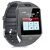 Pandaoo Smart Watch Mobile Phone Unlocked Universal GSM Bluetooth 4.0 Music Player Camera Calendar Stopwatch Sync with Android Smartphones(Black)