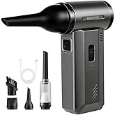 ODISTAR Compressed Air Duster - 130000 RPM Super Power Electric Air Duster, Rechargeable Cordless Air Blower with Stepless Speed Adjustable for Computer, Keyboard, Car, Home, Office
