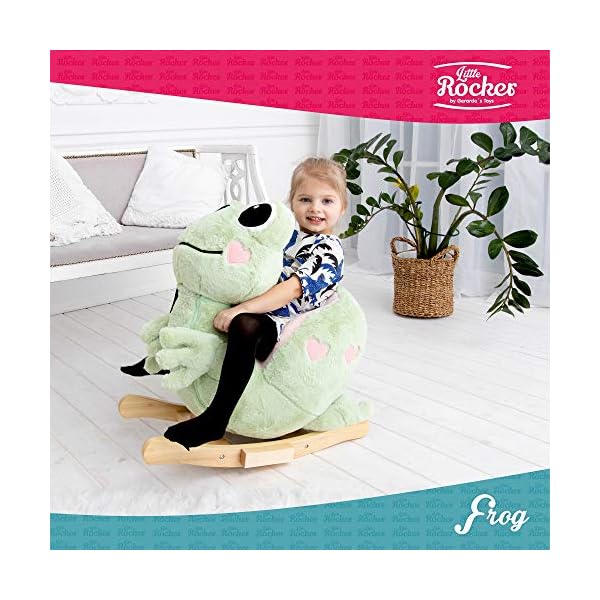 Gerardo`S Plüsch-Schaukelfrosch mit Musik. Schaukelfrosch für Kleinkinder. Schaukeltier für Kleinkinder. Plüsch… – Bild 5