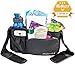 Universal Stroller Organizer By Maternity – Durable Spacious Stroller Accessory – Extra Long Straps, Fits All Strollers. Available in All Black or Black with a Pink Border.