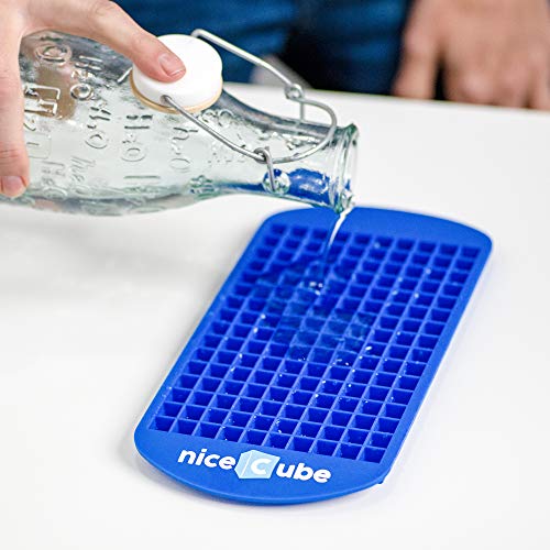niceCube Mini Ice Cube Trays 2 Tray Set 160 Small Cube Silicone