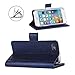 iPhone 7 Plus Case, Detachable Magnetic Large Storage Premium PU Leather Slim Folio Case Cover Holder Wallet Case for Apple iPhone 7 Plus with [KickStand][12 Card Slots] (Navy Blue)