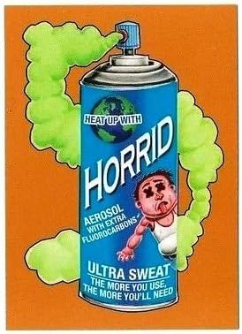 2017 WACKY PACKAGES 50th ANNIVERSARY BRONZE STICKER "HORRID AEROSOL"