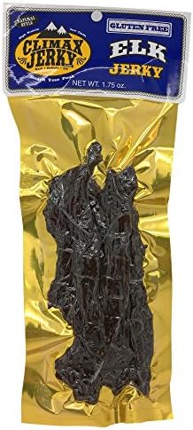 BEST Premium Natural Style GLUTEN FREE Thick Strips 1.75 OZ. Elk Jerky - No Preservatives - High Protein - Low Carbs - Buy Multiple Packs & Save! (Elk Gluten Free, 1 Pack)