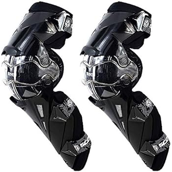 SCOYCO Armor Knee Protectors,Rotatable Hard Collision Avoidance Off-Road Knee Guards for Motorcyle/BMX/ATV (Black)