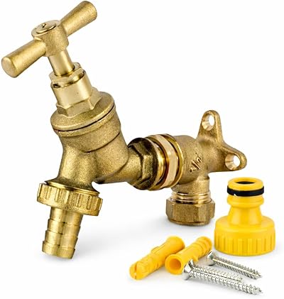 Wärmer System 1/2 inch BSP Brass Wall Plate Bibcock Tap BS1010-2