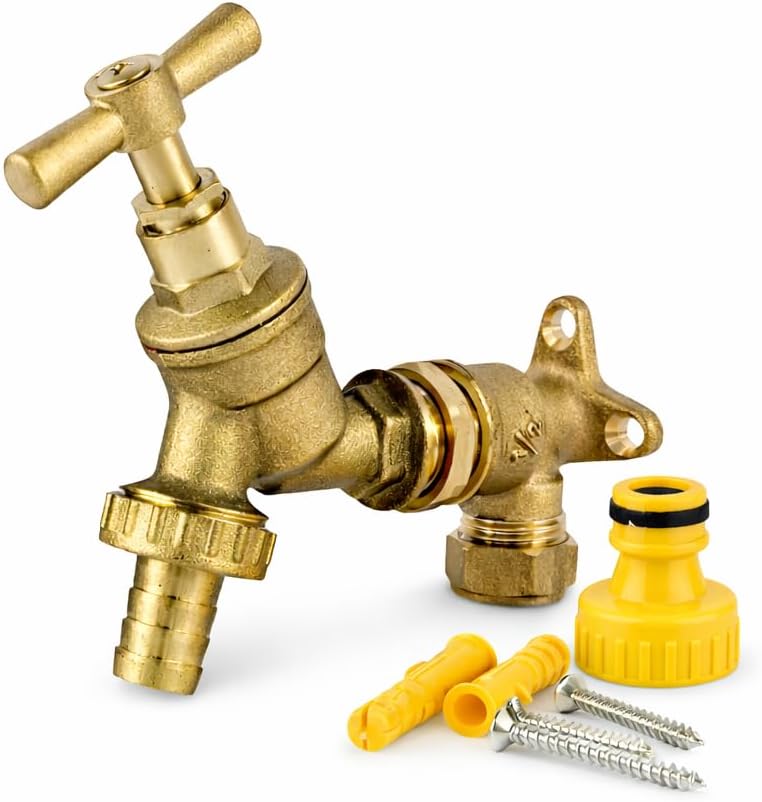 Wärmer System 1/2 inch BSP Brass Wall Plate Bibcock Tap BS1010-2