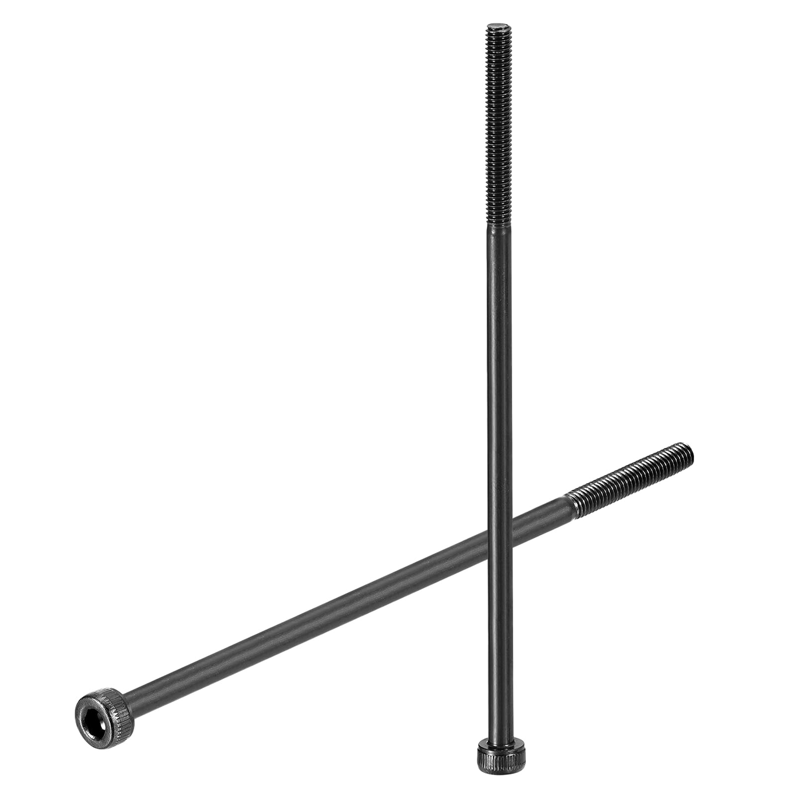 uxcell Hex Socket Bolts (M3-0.5x80), Grade 12.9 Carbon Steel Hex Socket Drive Screws, Black, 10 Pcs