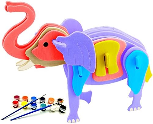 ELEPHANT Jigsaw Puzzle for Kids, Adult Puzzles, DIY Model Kids Paint Toy, Children's Gift, Brain Teaser, Wooden Puzzle.