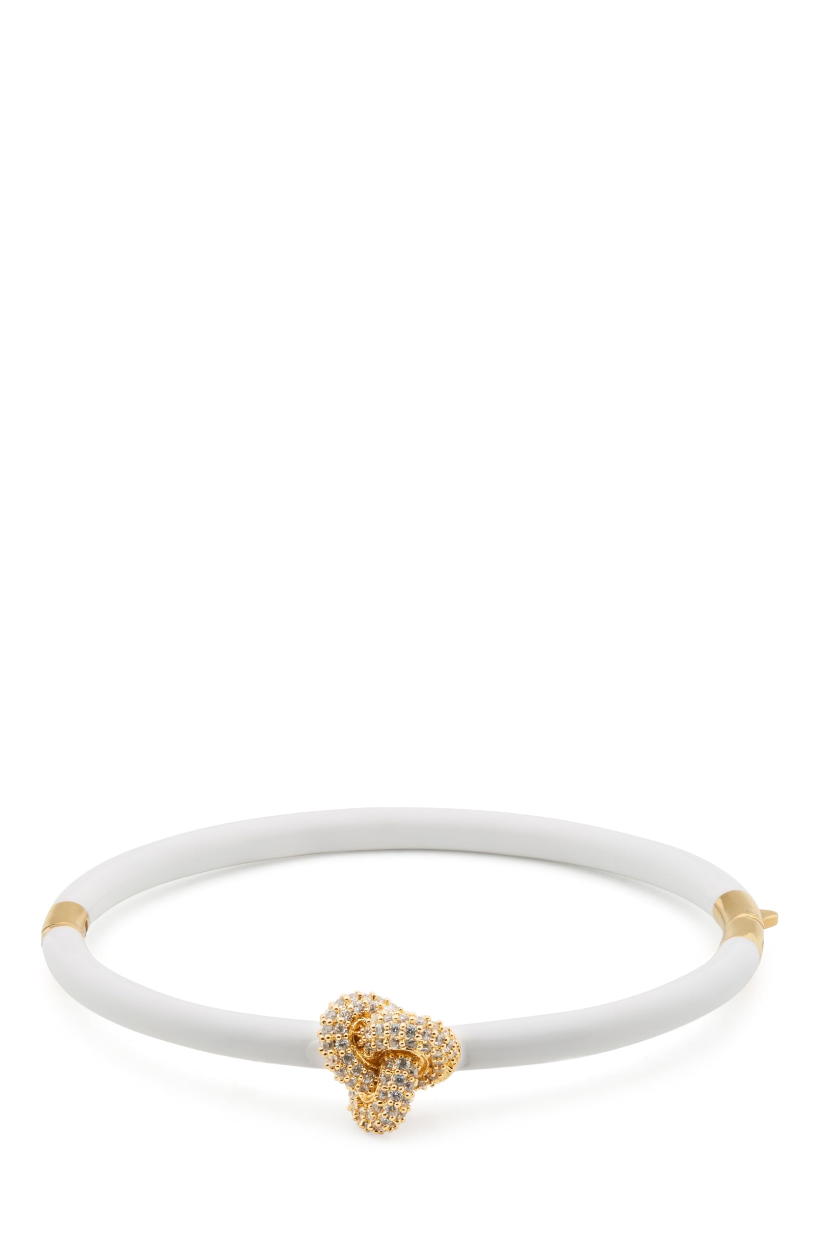kate spade new york Double Knot Pave Hinged Bangle