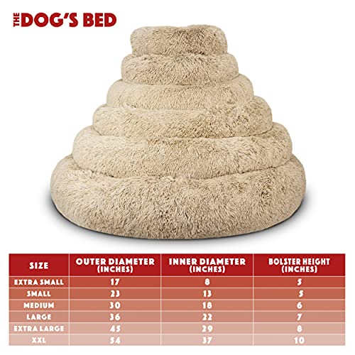 The Dog’s Bed Sound Sleep Original Donut Dog Bed, XXL Dog Biscuit Beige