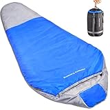 Norsens Sleeping Bag Ultralight Lightweight Compact Mummy Design Sleeping Bags for Camping Backpacking Hiking & Outdoor Activities, with compression bag, Adults