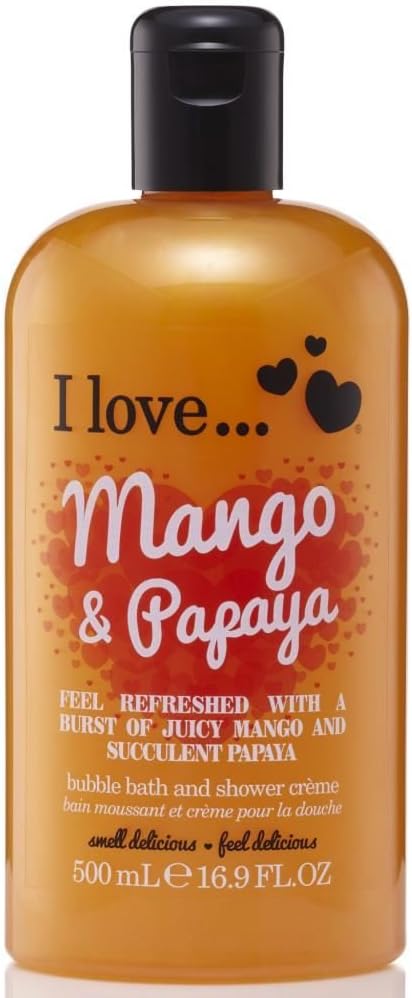 I Love Originals Mango & Papaya Bath & Shower Crème, Filled With Natural Fruit Extracts & Vitamin B5