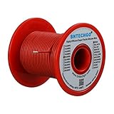 BNTECHGO 20 Gauge Silicone Wire Spool Red 50 feet Ultra Flexible High Temp 200 deg C 600V 20AWG Silicone Rubber Wire 100 Strands of Tinned Copper Wire Stranded Wire for Model Battery Low Impedance