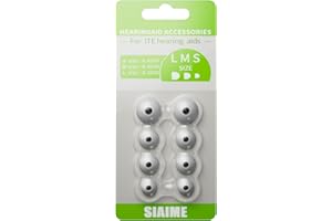 SIAIME Hearing Aids Domes 4 Pairs Memory Foam Earplugs for ITE Hearing Amplifiers Soft Noise-Reducing Ear Cushions for Improved Comfort Universal Replacement Earplug Tips