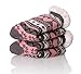 Dosoni Women's Winter Fuzzy Slipper Socks Non Slip Soft Cozy Fleece Lining Knit Thick Warm Christmas Socks (Gray/Pink)