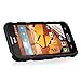 Fosmon [RUGGED] LG REALM Case - HYBO-RAGGED Heavy Duty Hybrid Protective Cover with Kickstand (Black)