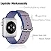Woven Nylon Fabric Wrist Strap Replacement Band with Classic Square Stainless Steel Buckle for Apple Watch iWatch Series 1 / 2,Sport & Edition,38mm,42mm (Purple 38mm)