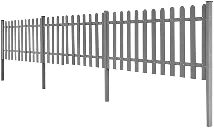 Vidaxl 3x Lattenzaun Wpc 6m 80cm Grau Gartenzaun Friesenzaun Zaun Zierzaun Amazon De Garten