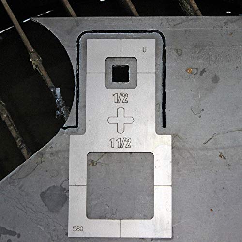 Plasma Stencil - Square Cutter Guide - 5 pc. Kit - .380"