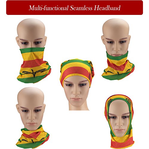 LEAGY Uniquely Versatile It Can Be Worn in up to 6 Different Ways Protection, Comfort Fun. Multi-functional Headwear, Multi-purpose Sports Balaclava - Offers Wind Uv Protection (Rose Red) - Thumbnail 3