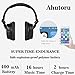 Ahutoru Bluetooth Headphones Over Ear, Hi-Fi Stereo Wireless Headset, Foldable, w/ Built-in Mic and Wired Mode for PC/ Cell Phones/ TV