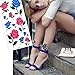 Lady Up Flower Temporary Tattoos Stickers for Women Teens Girls Kid 10 Sheets Muti-Colored Waterproof Roses Butterflies Body Art (90×190mm)
