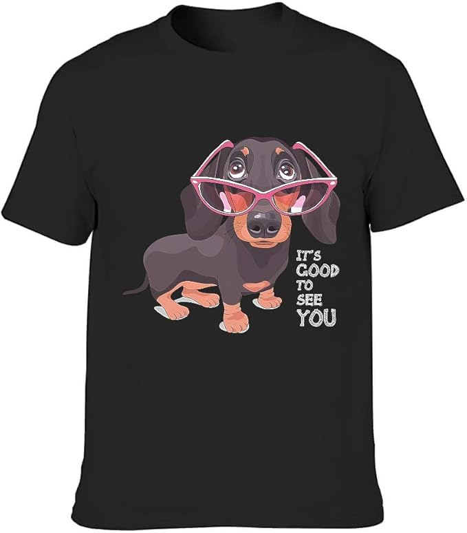 Dog Animals Men's TShirt Short Sleeve Crew Neck Cotton Men's TShirts