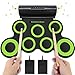 YISSVIC Electronic Drum Set Roll Up Drum Pad Midi Drum Kit Foldable Portable with Headphone Jack Built-in Speaker Foot Pedals Drum Sticks
