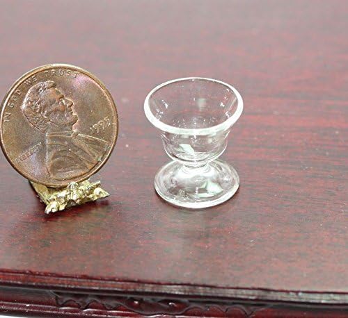 Dollhouse Miniature Small Glass Pedestal Bowl