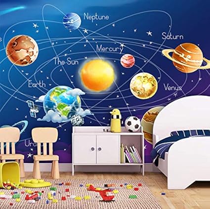 3d Wallpaper Wall Decorations Murals Stickers Planet Solar