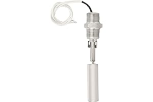 AYNEFY Float Sensor Switch, Side Mounted Liquid Water Level Float Sensor Switch 304 Stainless Steel 1/2 NPT Male Thread DC0-110V