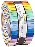 Kona Cotton Solids New Colors 2017 Roll Up 40 2.5-inch Strips Jelly Roll Robert Kaufman RU-722-40
