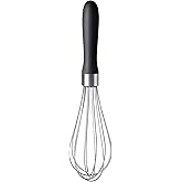 9.06in Kitchen Wire Whisk, 18/10 Stainless Steel Metal Balloon Wisk Heavy Duty Egg Beater whisker Hand Mixer for Cooking, Baking, Mixing, Stirring, Sauce, Flour, chocolate（Small, lnky Black）