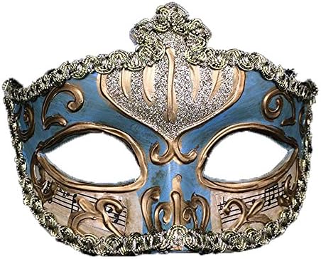 Rehot Masquerade Masks For Men Vintage Venetian Halloween Christmas Party Masks (Light Blue 1)