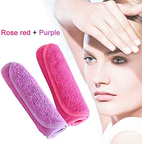 LYCOS3 2 Pack Microfiber Face Towels Washcloths, Cleansing Makeup Remover Face Towel Cleansing Pads Soft Chemical Free Instant Makeup Remove with Just Water