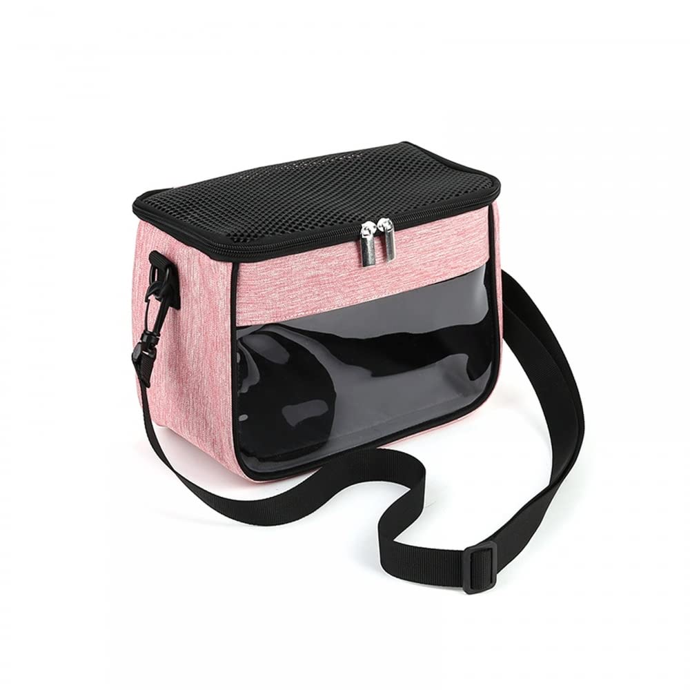 MiOYOOW Hamster Carrier Bag, Adjustable Breathable Small Pets Travel Pouch with Detachable Shoulder Strap for Hamster Rabbit Kitten Squirrel Gerbil