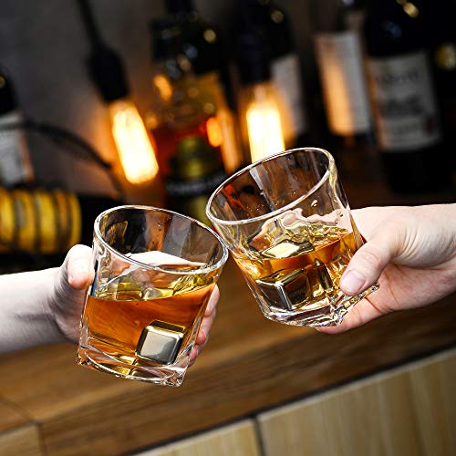 Amisglass Whisky Gläser 4er Set, Bleifrei Kristallgläser als Wassergläser & Longdrinkgläser, Gin Gläser Set 295ml, Rum Gläser Hochwertig & Einzigartig – Bild 6
